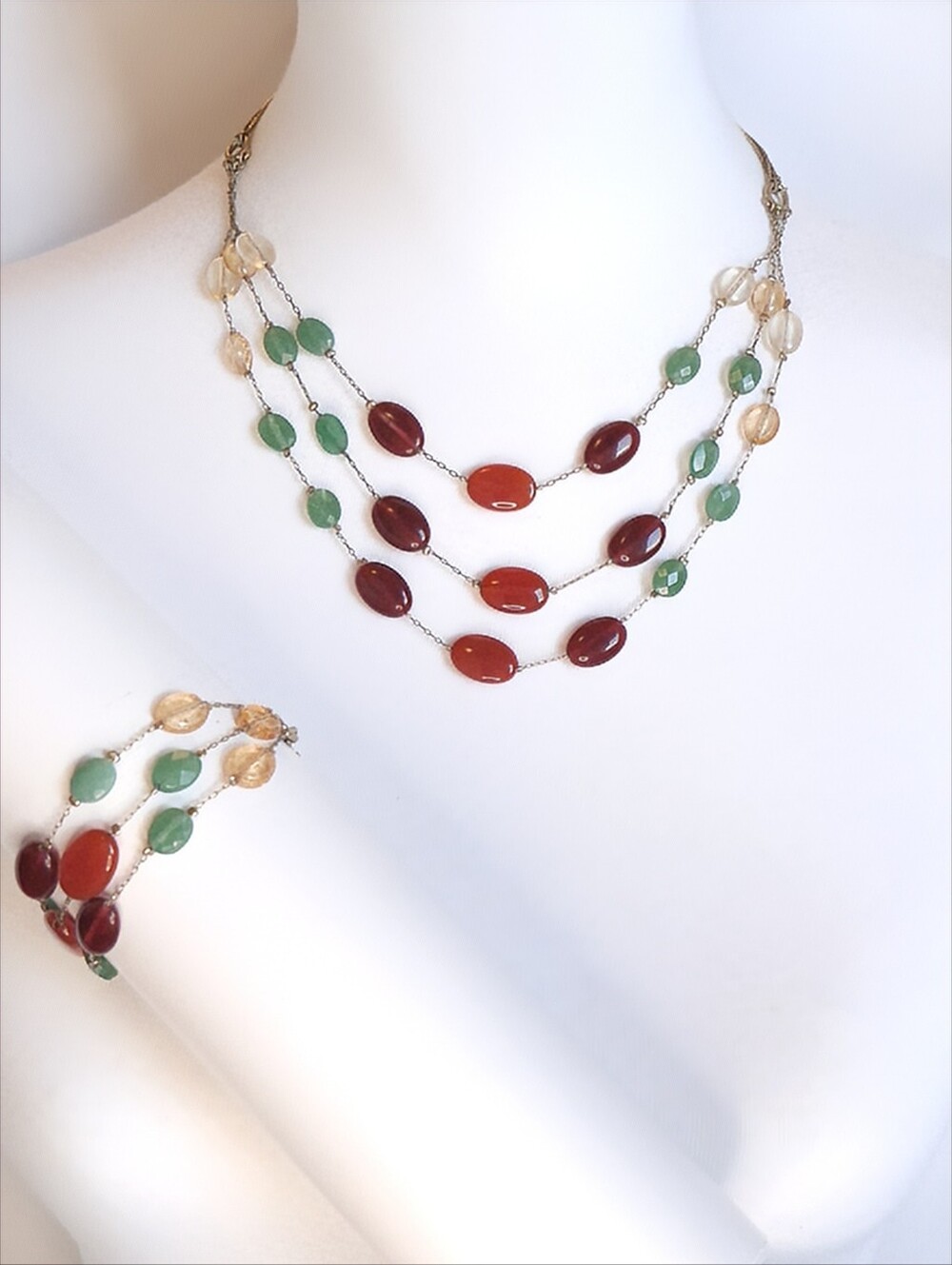 Liz Claiborne | Vintage | Earth Tone Necklace with Bracelet